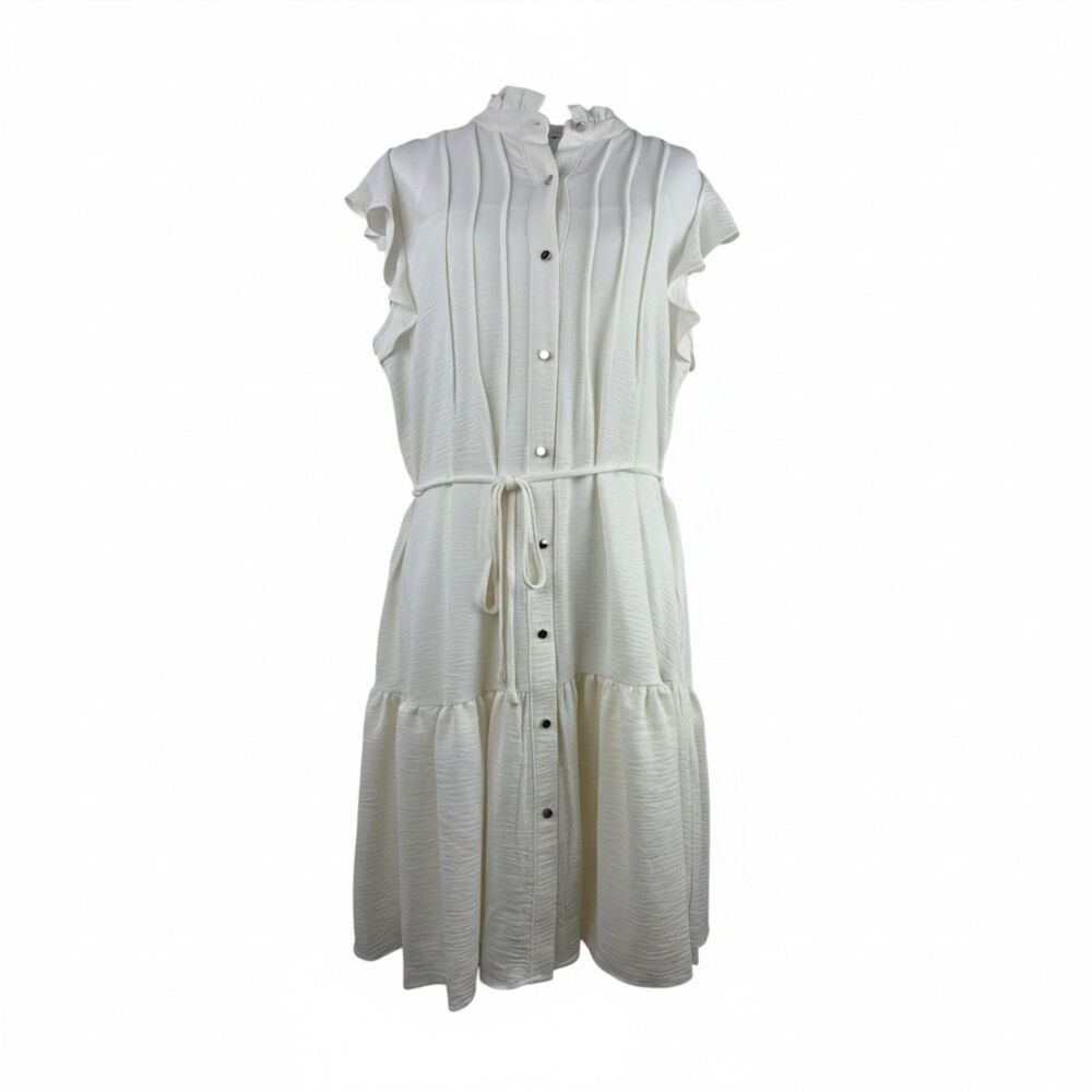 Julia Jordan Ivory White Midi Dress - Size M - New With Tags - Picture 3 of 10